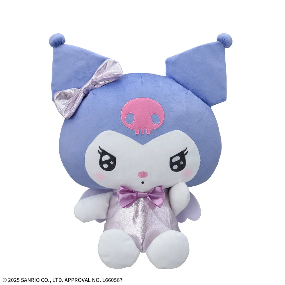 Sanriocharacters x Nicomakel plush toy "Kuromi" 18×13×28cm