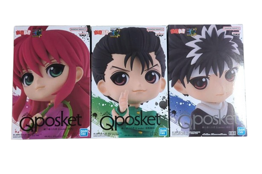 Yu Yu Hakusho Q posket Urameshi Kurama Hiei set Figure