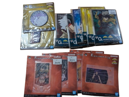 My Hero Academia Ichiban Kuji Shape of Justice Rubber Clear case stand Charm set