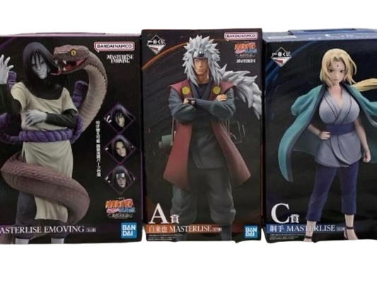 Ichiban Kuji NARUTO Jiraiya Orochimaru Tsunade Figure set MASTERISE New
