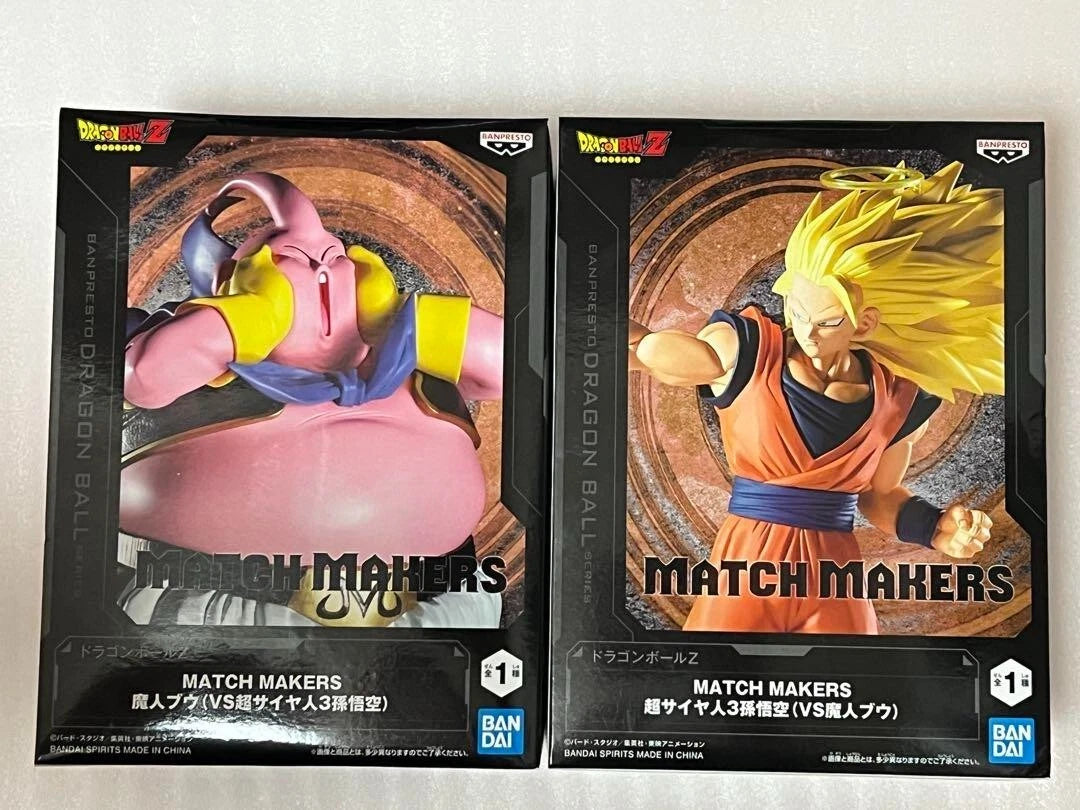 Dragon Ball Z Match Makers Majin Buu VS Super Saiyan 3 Son Goku set Figure