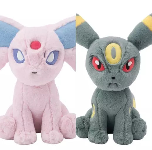 Pokemon Center Fluffy Hugging Plush Comfy Friends Umbreon & Espeon SET