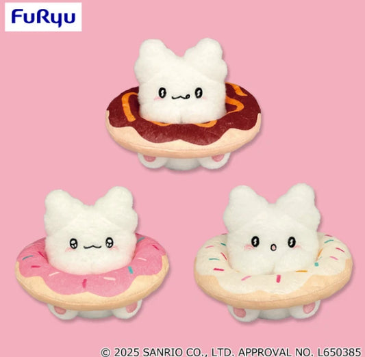 Hanamaru Obake Ghost Plush toy Doughnut 14cm Complete set