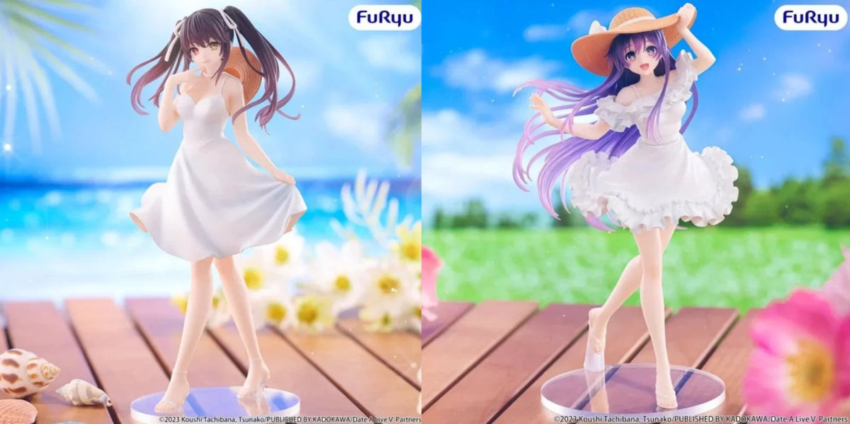 PSL Date A Live Summer Dress Tokisaki Kurumi Yatogami Toka Figure New SET