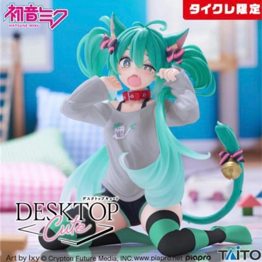 Hatsune Miku Desktop Cute Figure Cat Ear T-shirt Taito limited New