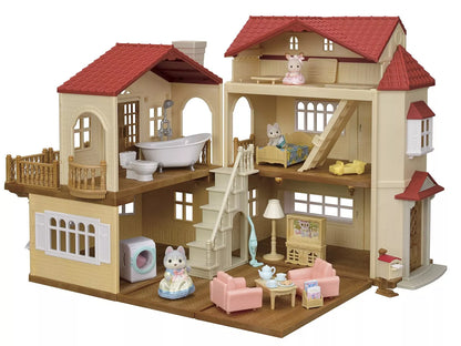 Sylvanian Families Big house red roof deluxe secret room Home House 22-RZ