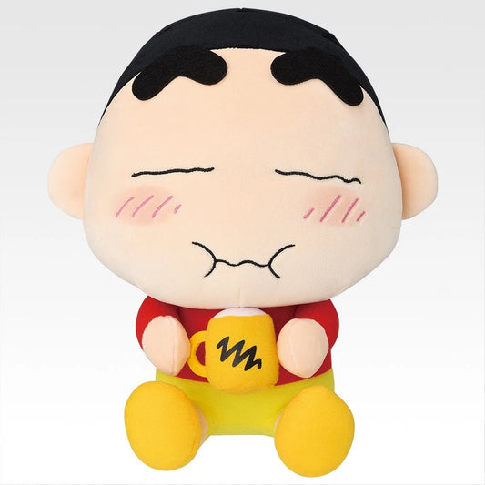 Ichiban Kuji Crayon Shin chan I'm full A prize Shin-chan Plush toy 25cm