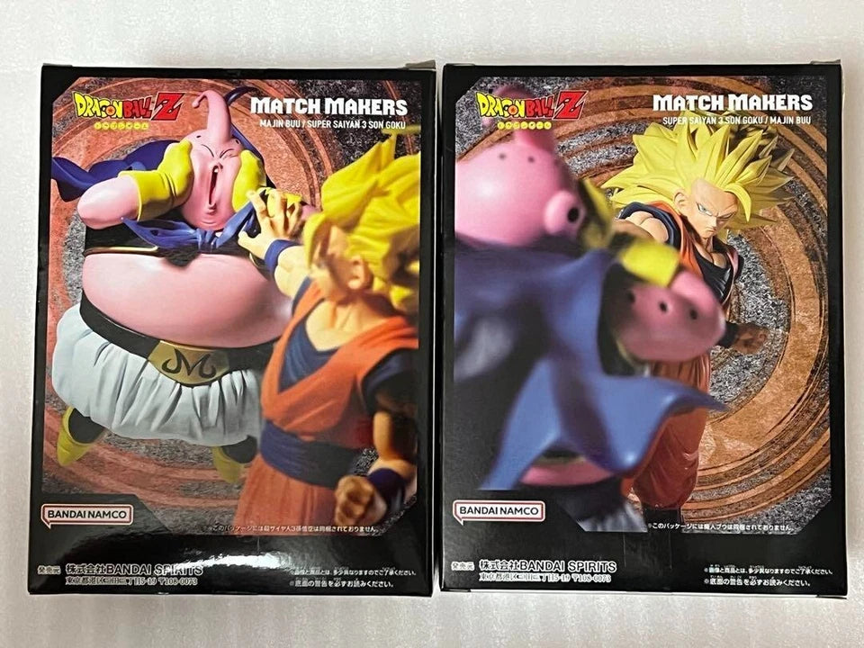 Dragon Ball Z Match Makers Majin Buu VS Super Saiyan 3 Son Goku set Figure